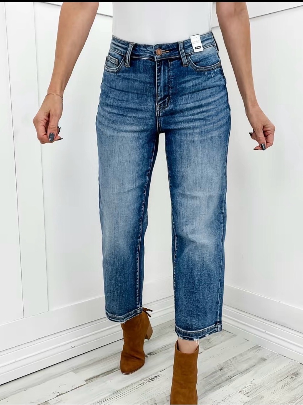 Judy blue Maeve high waisted vintage wide leg cropped
